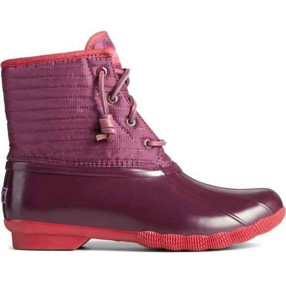 NEW SPERRY Saltwater Puff Water Resistant Duck Boot PERSIAN RED WOMENS - Picture 5 of 5